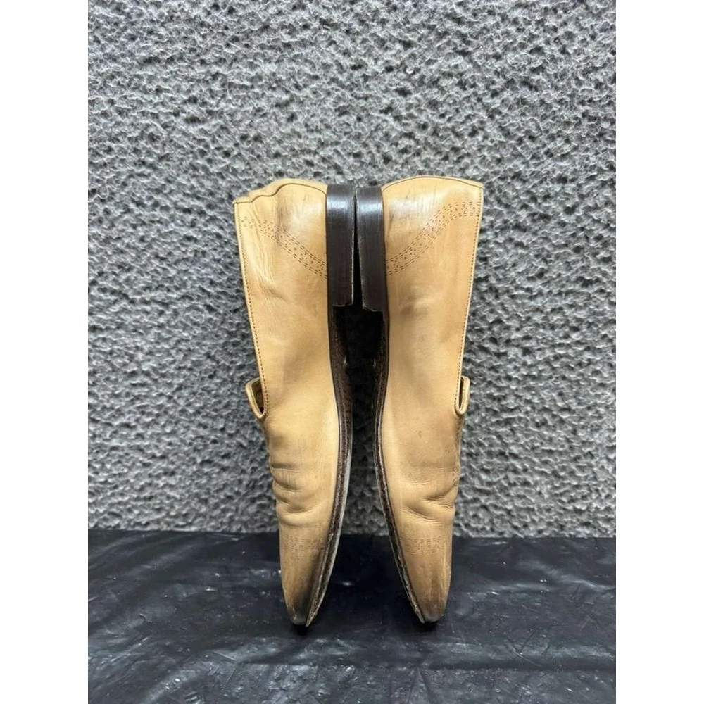 Alberto‎ Moretti Arfango Leather Slip-On Loafers Light Brown Mens Size 8 US